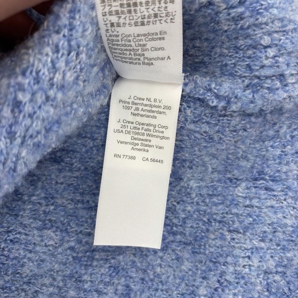 J. Crew Bouclé Lady Cardigan Knit Sweater Blue Women's Small Long Sleeve Pockets - Picture 7 of 12